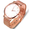 De acero de malla de las mujeres relojes de moda de lujo de oro rosa reloj de las mujeres de plata diseñador Simple mujer reloj de cuarzo reloj de mujer ► Foto 3/6