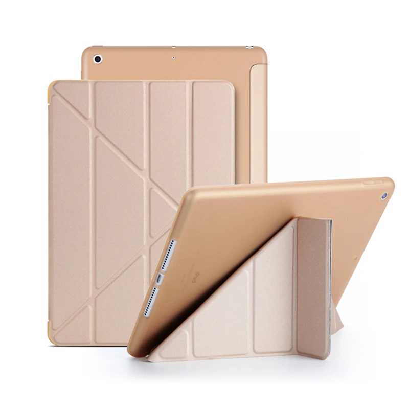Новый ТПУ чехол для iPad 9,7 дюймов 2017 2018 из искусственной кожи Magentic Smart Cover авто сна для iPad A1822 A1823 A1893 A1954