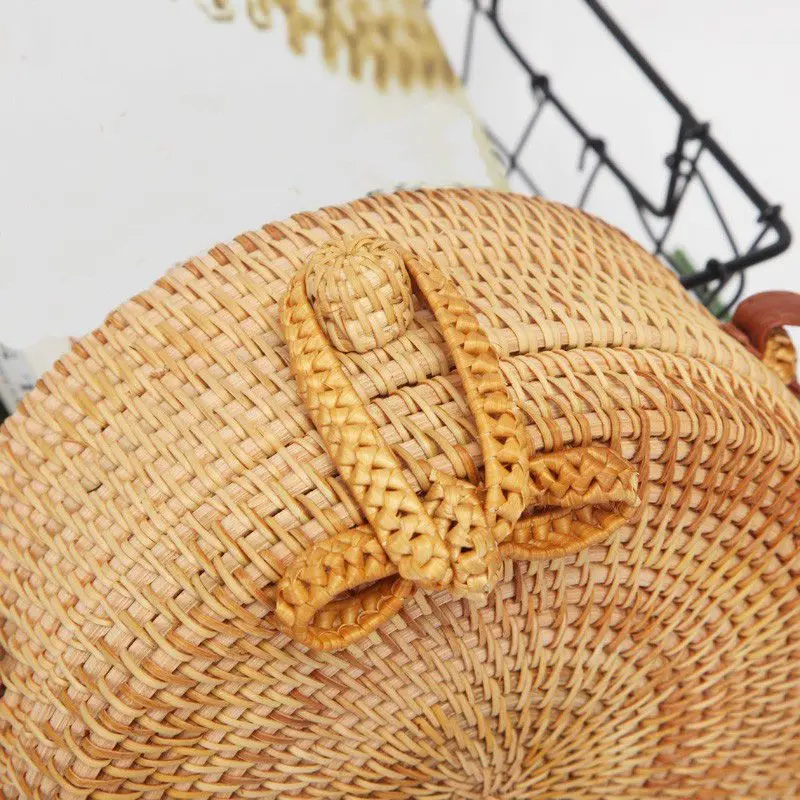 Модные круглые соломенные сумки женские сумки богемные Ротанговые сумки через плечо ручной работы Тканые Пляжные круговые сумки