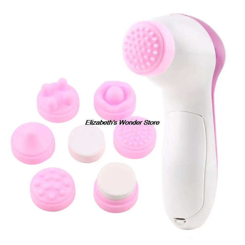 

1set 6 in 1 Multifunction Electrical Brush Spa Operated Kit Facial Cleansing Face Care Massager