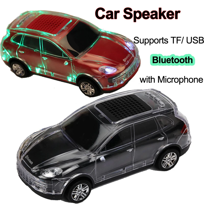 Crystal Car Mini Speaker with LED Light Bluetooth Wireless Speakers