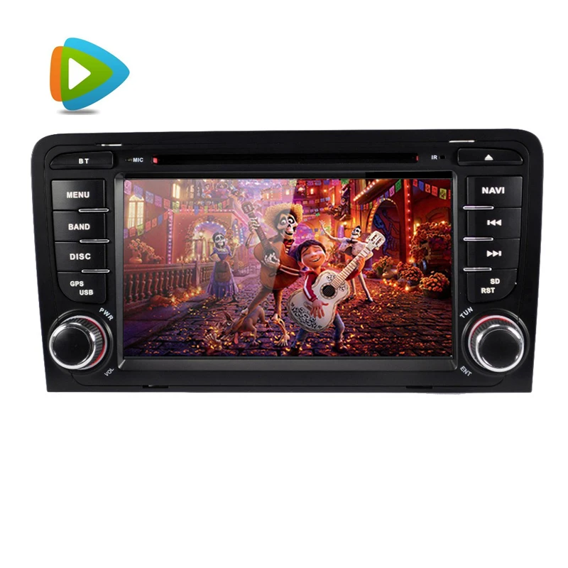 2 din Navi Автомагнитола для Audi A3 2002-2011 Автомобильный мультимедийный dvd-плеер gps Навигация стерео для Audi 8P A3 Авторадио 8P1 экран