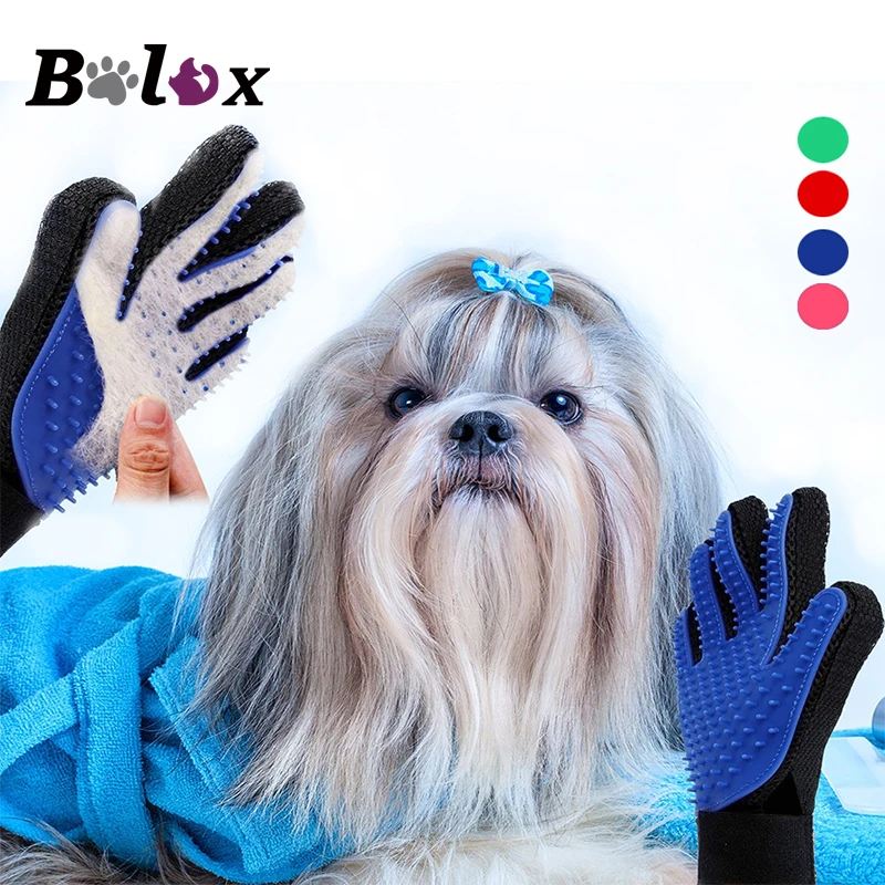 

Dog Pet brush Glove Deshedding Gentle Efficient Pet Grooming Glove Dogs Bath Cat cleaning Supplies Pet Glove combs Supplies