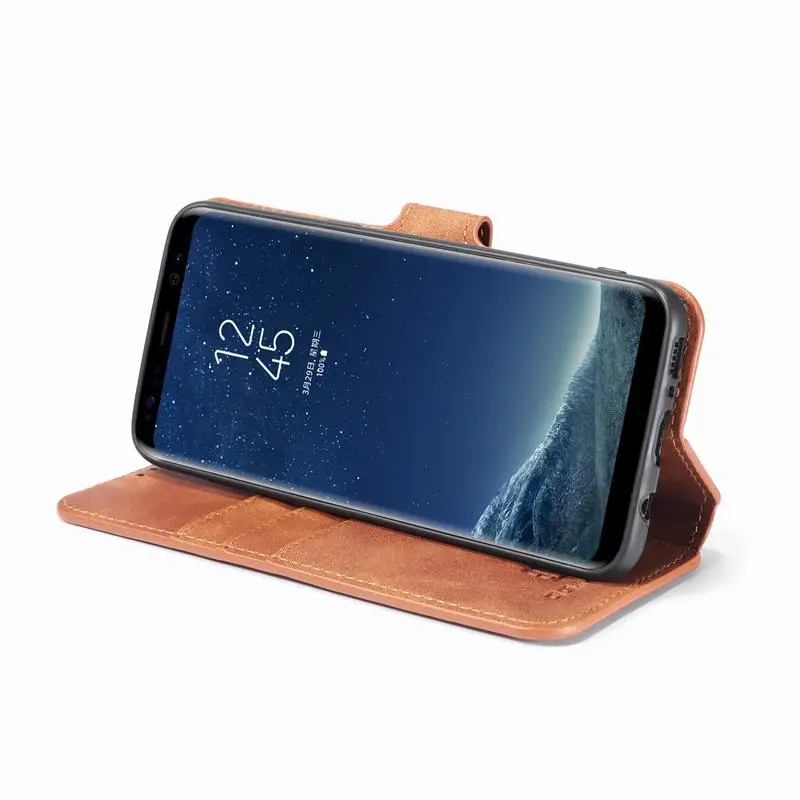Чехол для телефона для samsung S7 S8 S9 S10 Plus Роскошный кожаный чехол-портмоне на застежке в стиле ретро чехол для Galaxy Note 8 9 A50/60/70 A7/A8/A9