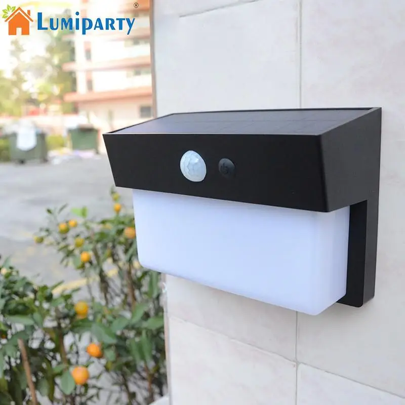 

LumiParty Solar Light Outdoor with 50 LED Waterproof Solar-Powered Wall Lamp with Light Sensor & Human Body Induction Yard Light