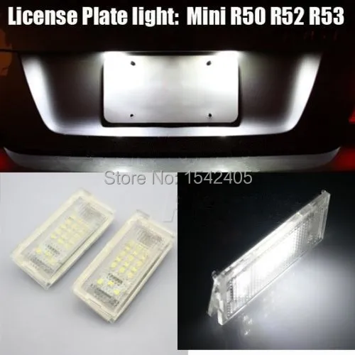 

2x NO ERROR 18-SMD LED License Plate Light for MINI R50 R52 R53 R55 R56