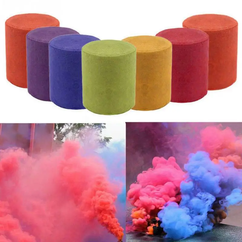 Torta fumo Effetto Spettacolo Prop Colorful rainbow Nebbia Pellicola Che Fanno Rotonda FAI DA TE Fotografia Aid accessorio festival street carnevale decor