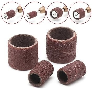 

BENGU 10 Pcs 6mm 12.5mm Grit 120# Sanding Bands +3.17mm Mandrel Rotary Tool Nail Drill Bit