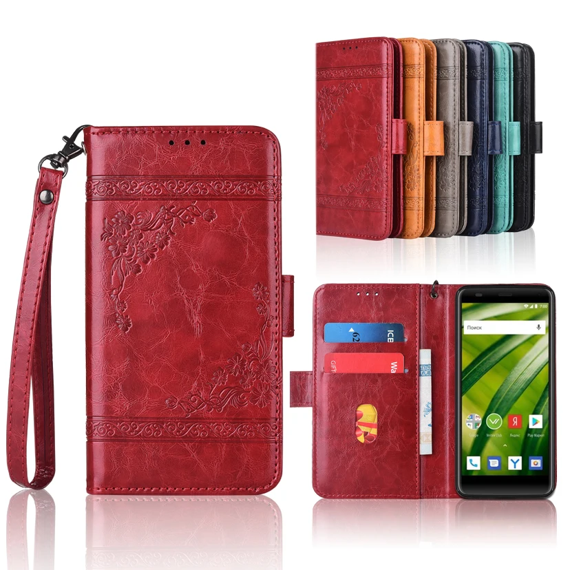 

Newest Wallet case for Vertex Impress Forest Flip case with Strap,100% special PU leather embossing flower cover case