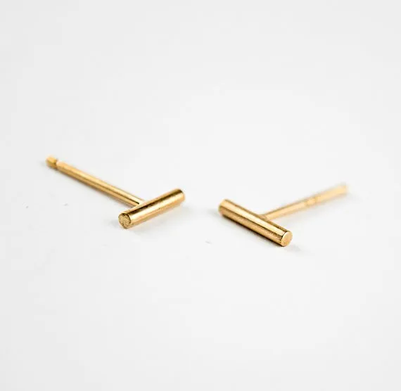 

Jisensp Fashion Korean Style Simple T Bar Earrings for Women Small Cute Earrings Fine Jewelry Geometry Brincos boucle d'oreille