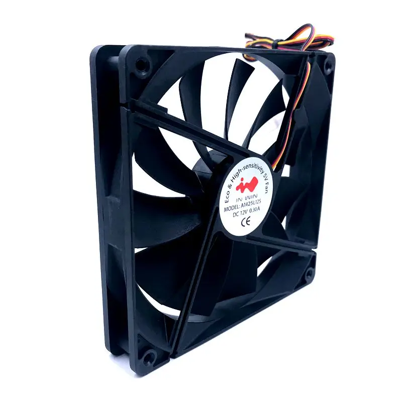 

140mm fan quiet cooling fan 140*140*25mm DC12V 0.30A(Rated Current 0.16A) computer case cooling fan 950RPM