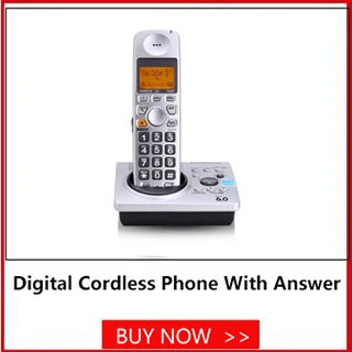lcd telefone sem fio para escritório em casa preto