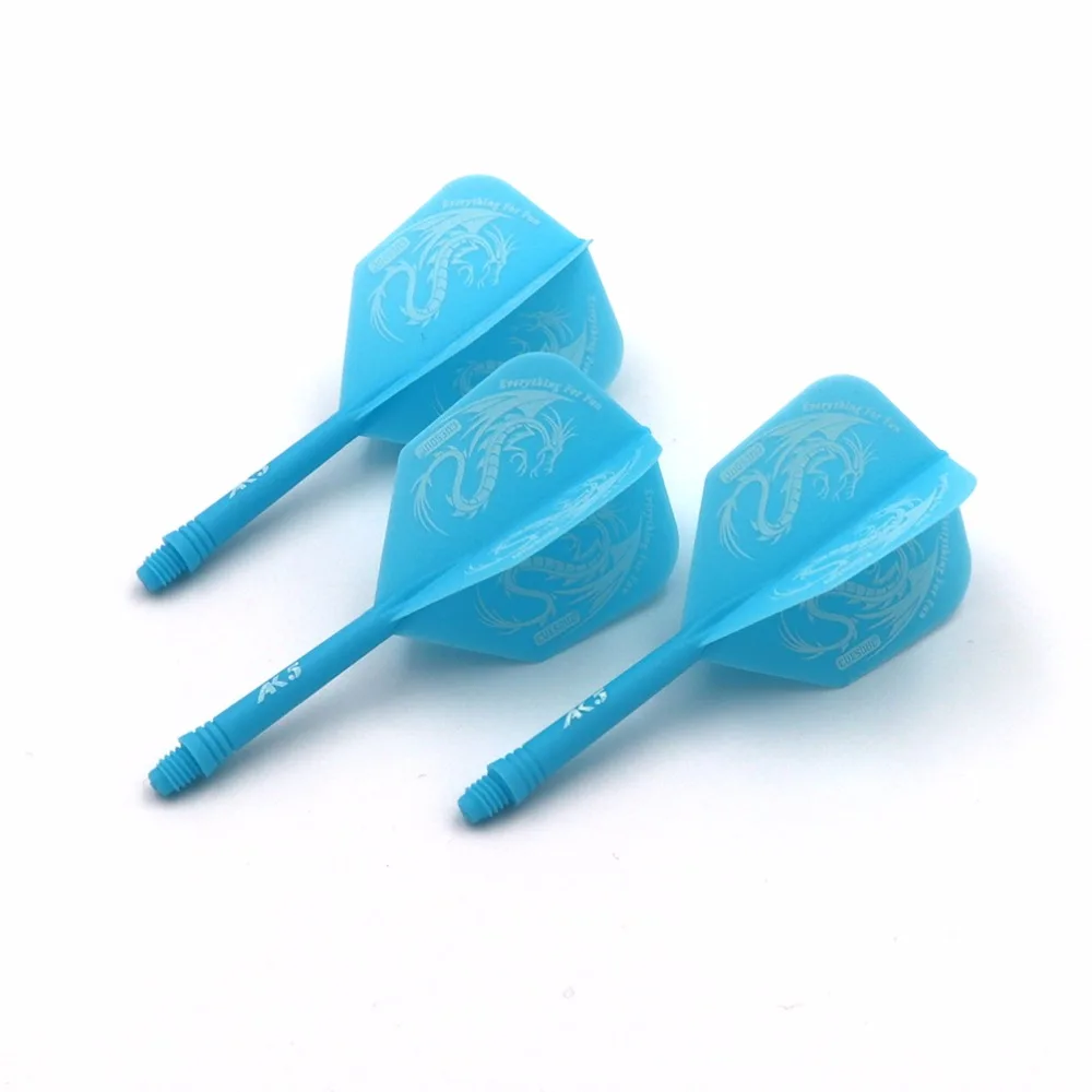 Juego De 3 Plumas Para Dardos CUESOUL - Forma Diamante, Color Degradado Rosa, Ejes Integrados