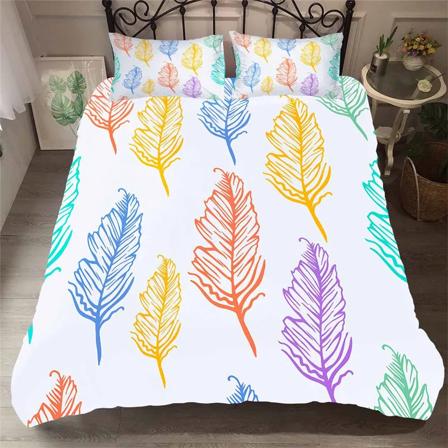 

A Bedding Set 3D Printed Duvet Cover Bed Set Tropical Green Plant Home Textiles for Adults Bedclothes with Pillowcase #RDZW20