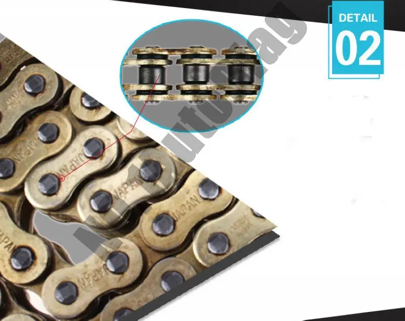 DID 428 V chain X 136 звенья Высококачественная Золотая цепь для мотоцикла/мотокросса