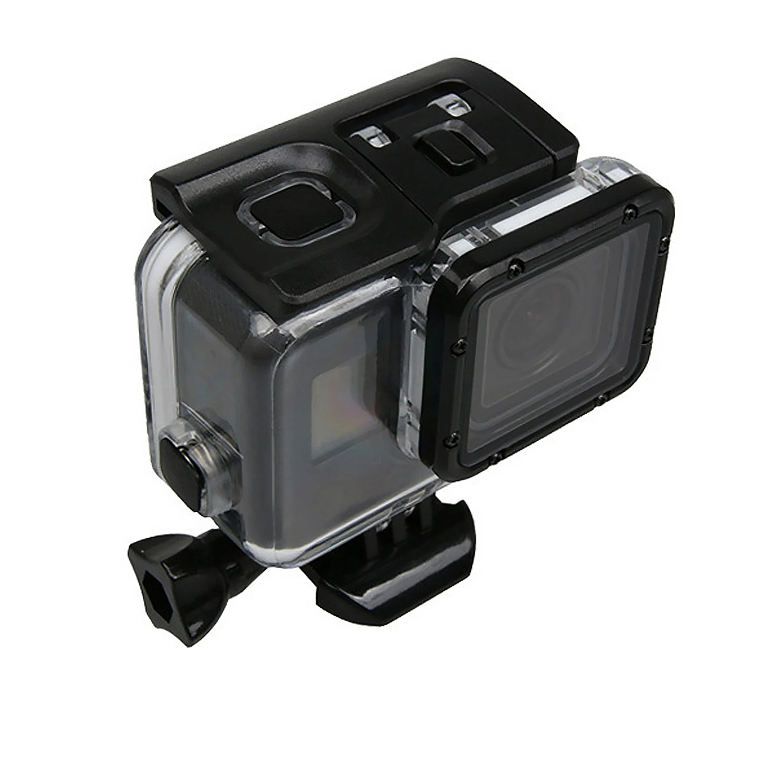 Gosear для Gopro Hero 5 6 7 Black Action camera водонепроницаемый чехол, корпус с задней крышкой сенсорного экрана 12 шт. противотуманные вставки