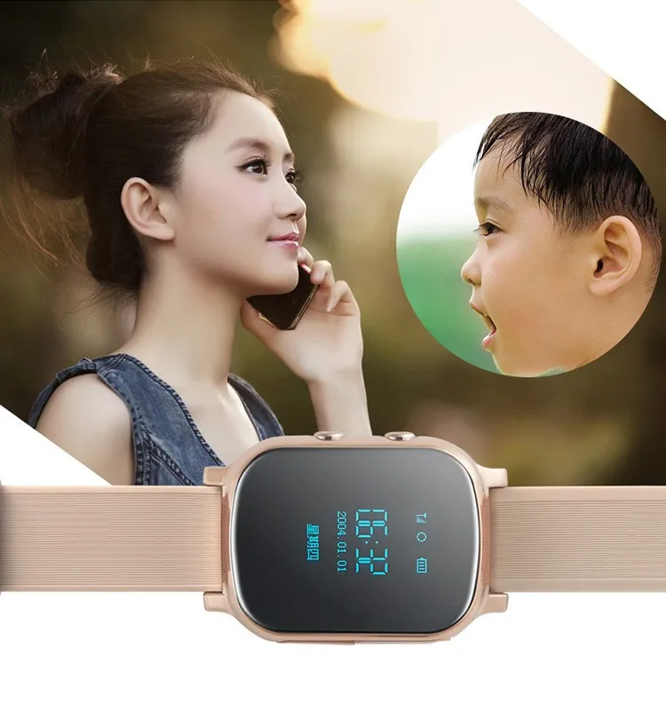 OLED точный детский GSM gps трекер для детей Детские умные часы телефон SIM SOS умный Браслет T58 детские часы для iOS Android