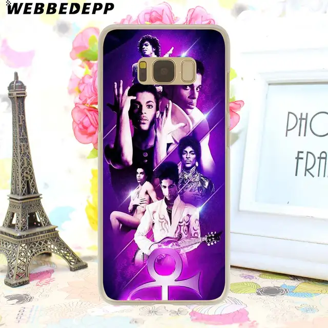 WEBBEDEPP Prince Rogers Nelson Hard Transparent Phone Case for Galaxy
