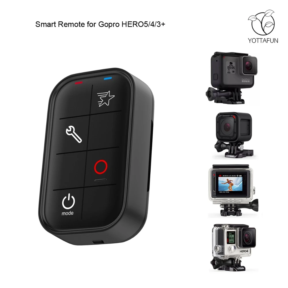 Yottafun Waterproof Smart Wifi Remote Control For Gopro Hero 5 Hero4 Black Silver Session 3 Remote Control Remote Control Controllersmart Remote Control Controller Aliexpress