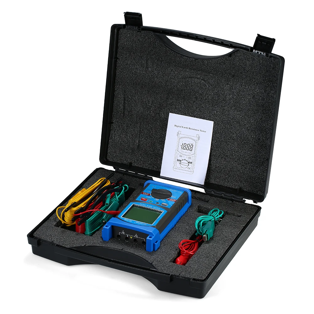 

HoldPeak LCD Digital Earth Ground Resistance Tester Megohm Meter Megger Megohmmeter DC0~200V Voltmeter