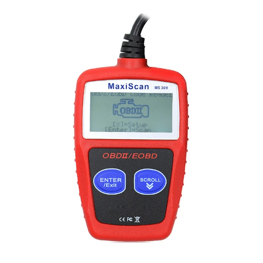 Лучшее качество Профессиональный диагностический инструмент MaxiScan MS309 OBD2 OBDII сканер штрих-кода для инструмента считывания данных