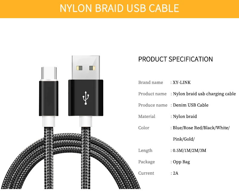 Кабель Micro USB HANNORD 2 А кабель для быстрой зарядки и передачи данных