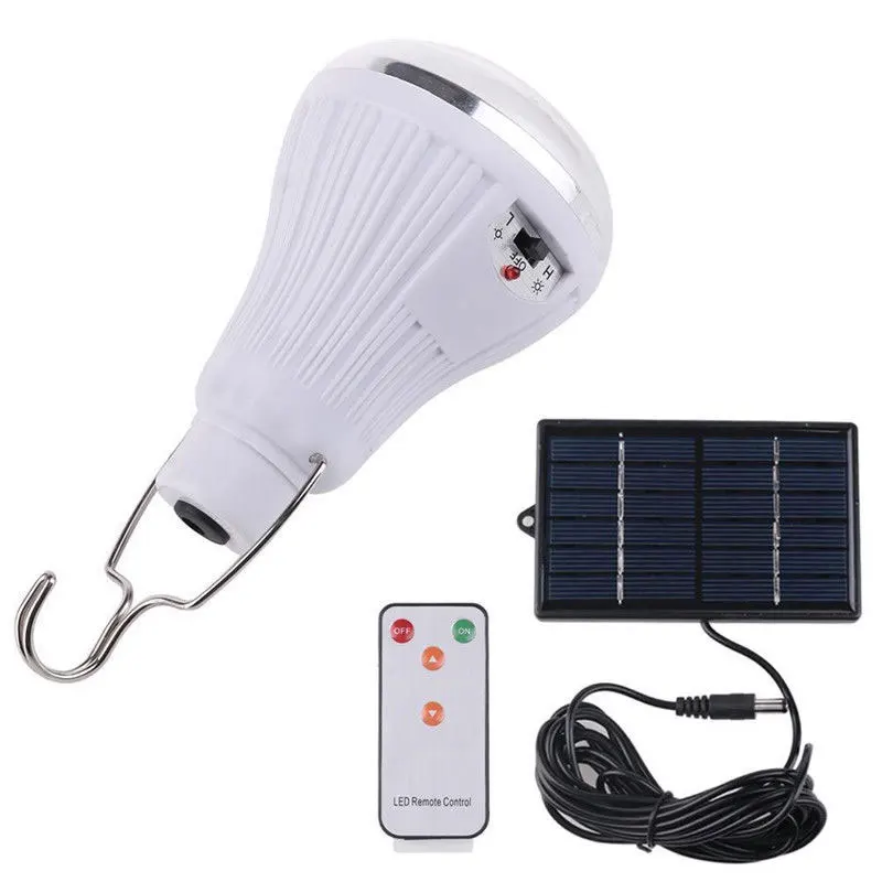 

20LEDs Outdoor Indoor Solar Lamp Hooking Camp Garden LED Bulbs with Wireless Remote Control Solar Panel--M25