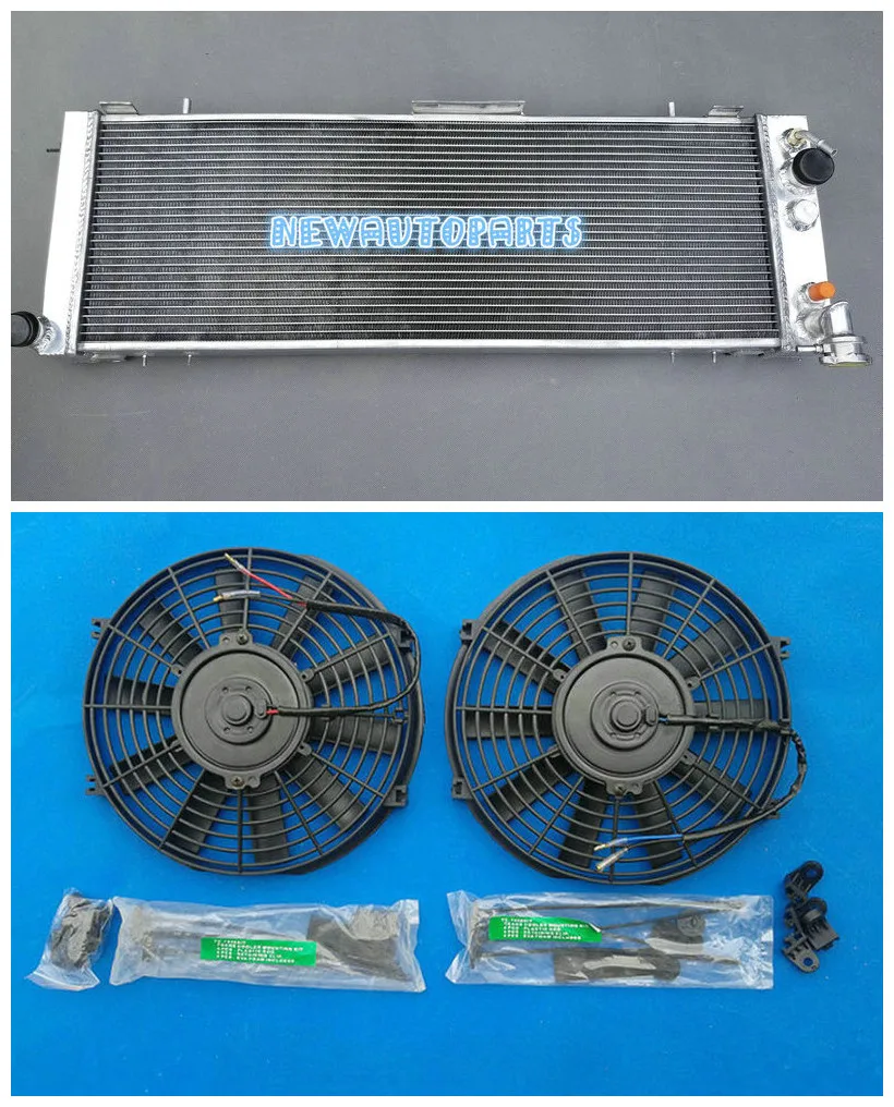 

HOT SELLING 3 Row Aluminum Radiator & 2*Fans 1991-2001 For Jeep Cherokee XJ / Wagoneer Truck 91 92 93 94 95 96 97 98 99 00 01