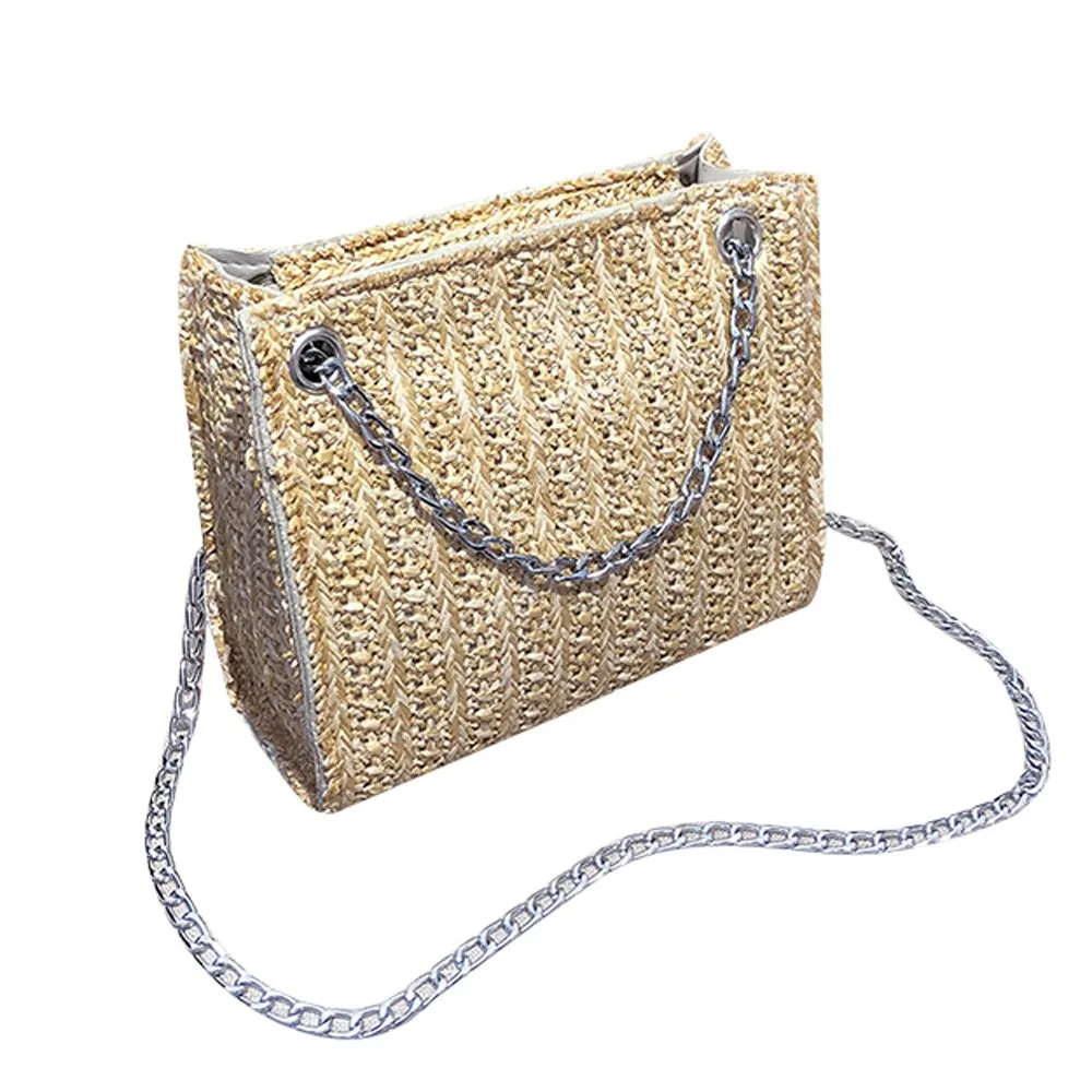Fashion Women Straw Shoulder Bag Cross body Messenger Bag purses luxury