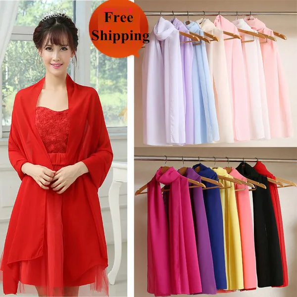 

Color Available Bridal Wraps Chiffon Wedding Party Evening Shawl More Color Available Simple Dress Accessories boleros de encaje
