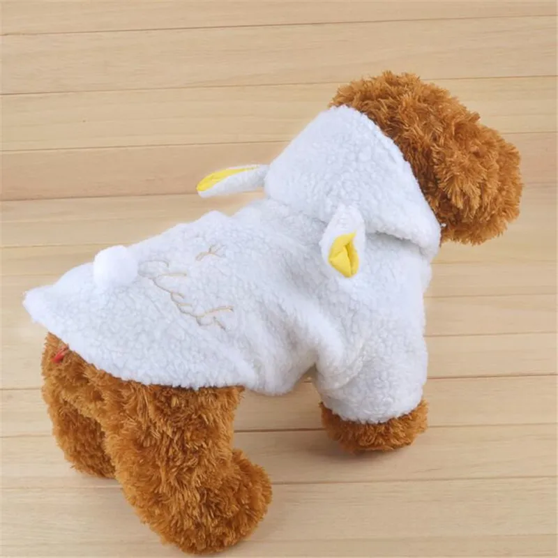 

Winter Dog Clothes White Sheep Clothes For Dogs Coat Puppy Outfit Hoodie Chihuahua Clothes Warm Apparel Dog Costume Supply 30 P1