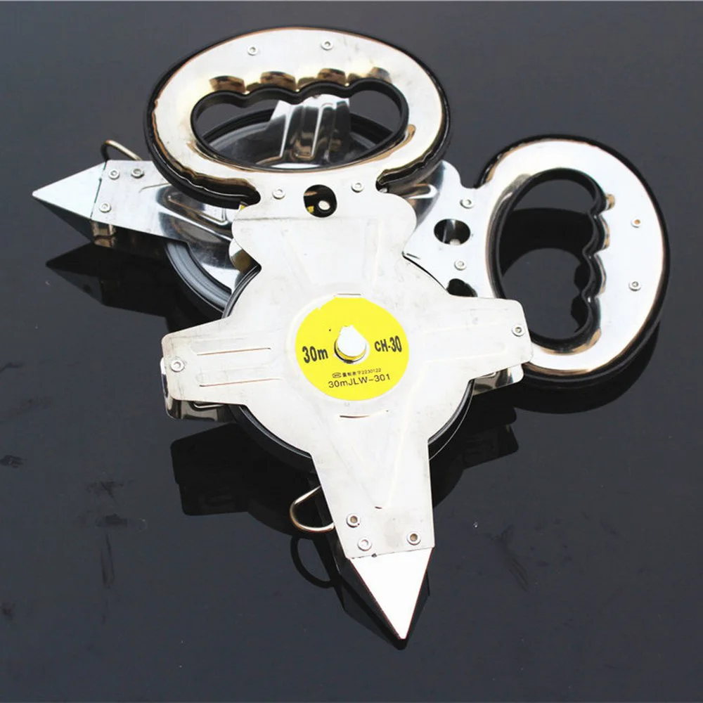 

30M 50M Measuring Tape Rulers Open Reel Retractable Tape Measure Metric Scale Stainless Steel ABS Ruler Measuring Tools