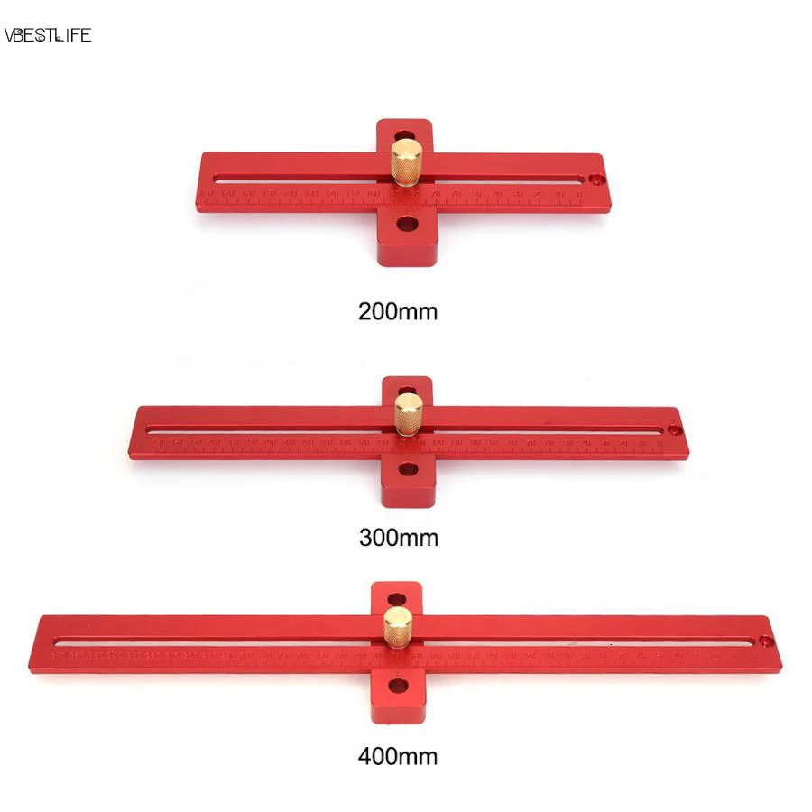 

Measuring Tools 200/300/ 400mm Aluminum Alloy Scale Wood Measure Ruler Straight Line Drawing Woodworking Tool Carpenter
