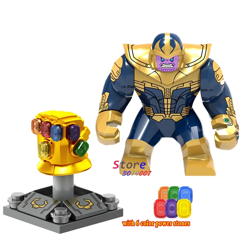 

Single Marvel Avengers 3 Infinity War Infinity Gauntlet With Stones Thanos Iron Man Spider-Man building blocks toys for children