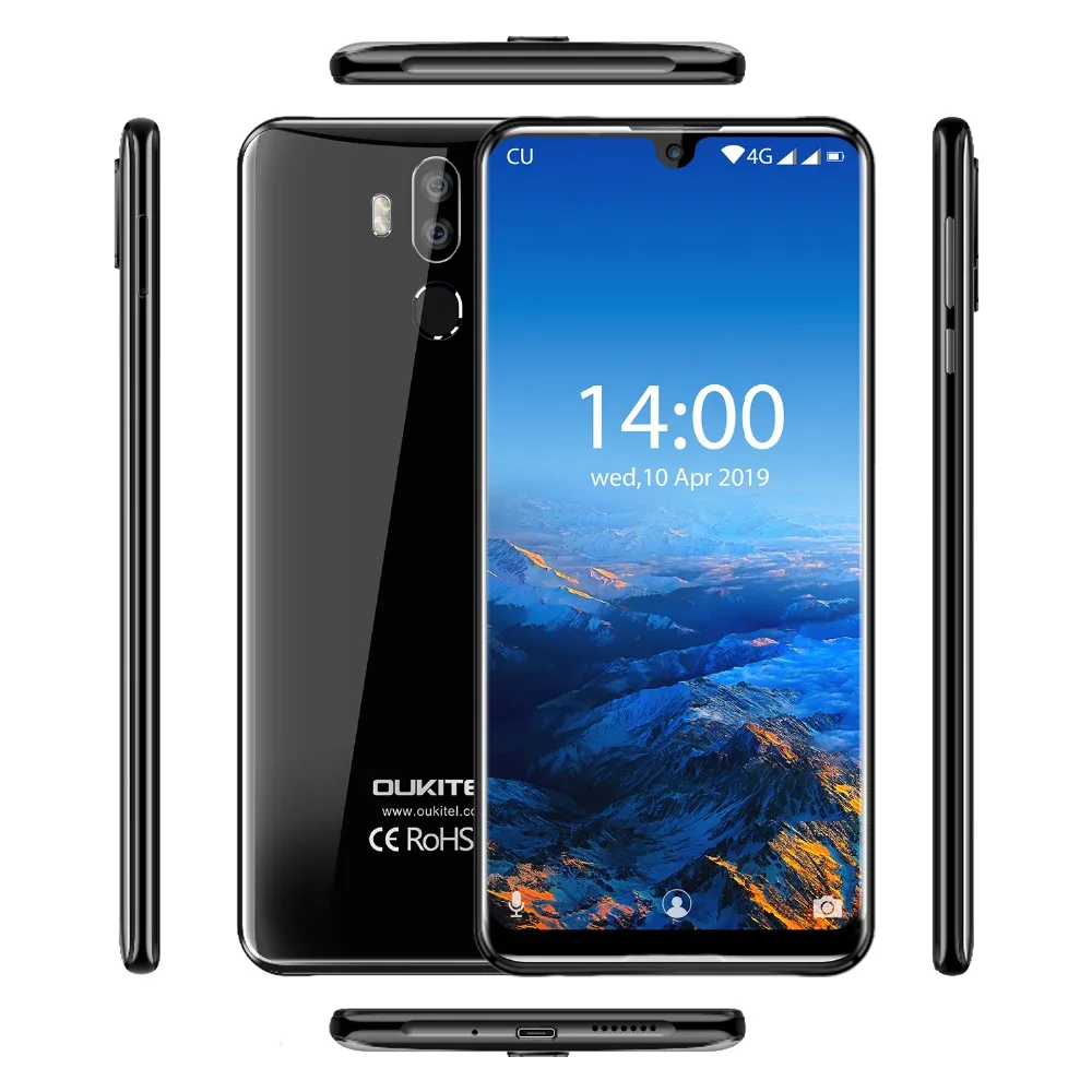 Мобильный телефон OUKITEL K9 K 9 7,1" Android 9,0, 4 ГБ, 64 ГБ, MT6765, смартфон, 6000 мА/ч, 5 В/6A, Восьмиядерный, OTG, Face ID, 8 МП/16 МП