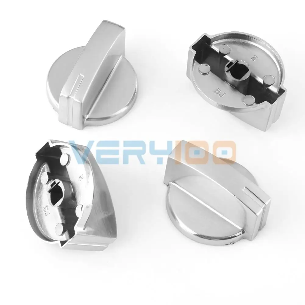 5 шт. металлическая газовая плита Вращающаяся ручка обрабатывать Серебряный тон