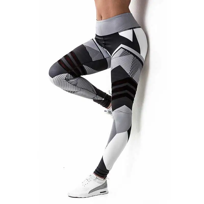 Высокая талия спортивные женские Pro сжатия фитнес тренировки печатных Леггинсы Бодибилдинг Gymming брюки для бега упражнения Yogaing одежда