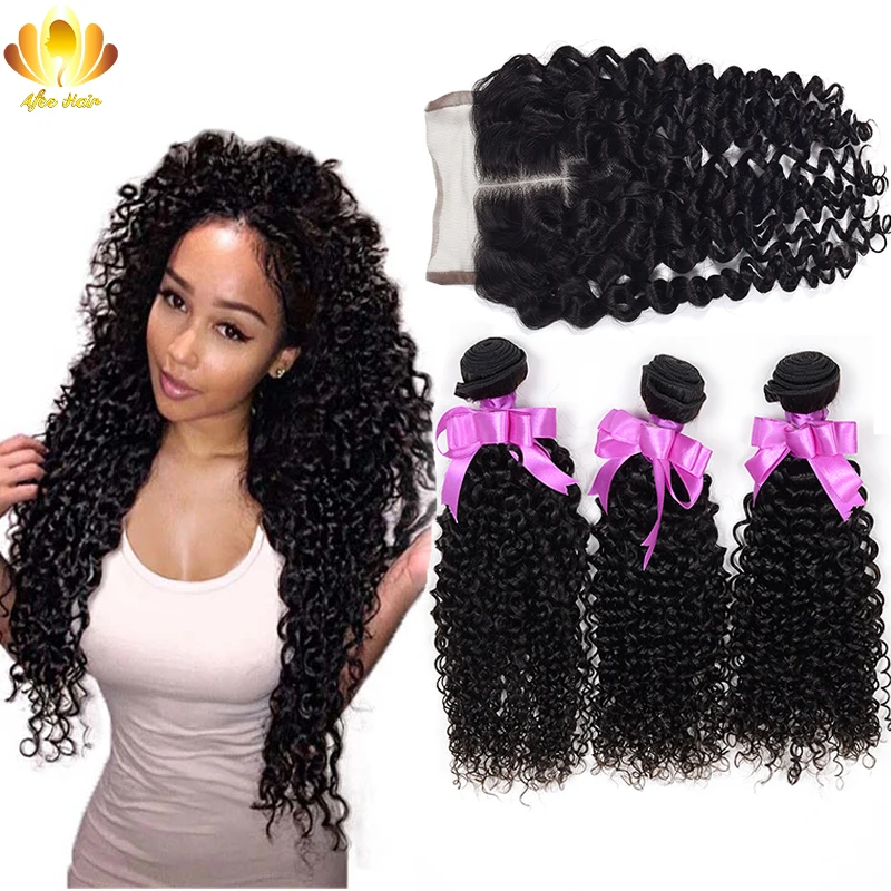 

Cambodian Kinky Curly Virgin Hair With Closure Cambodian Virgin Hair Kinky Curly Hair 3pcs Afee Human Hair Bundles With Closure