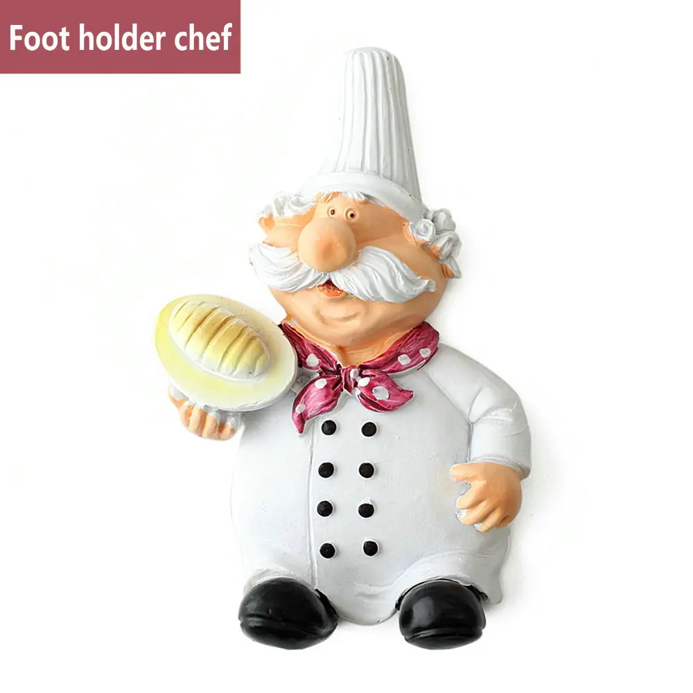 Kait Dinding Dekoratif Dimensi Kartun Chef Baru Kabel Power Plug