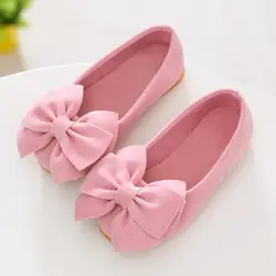 Детская обувь для девочек Весна-осень принцессы с большим бантом сандалии ярких цветов удобные Детская обувь для девочек