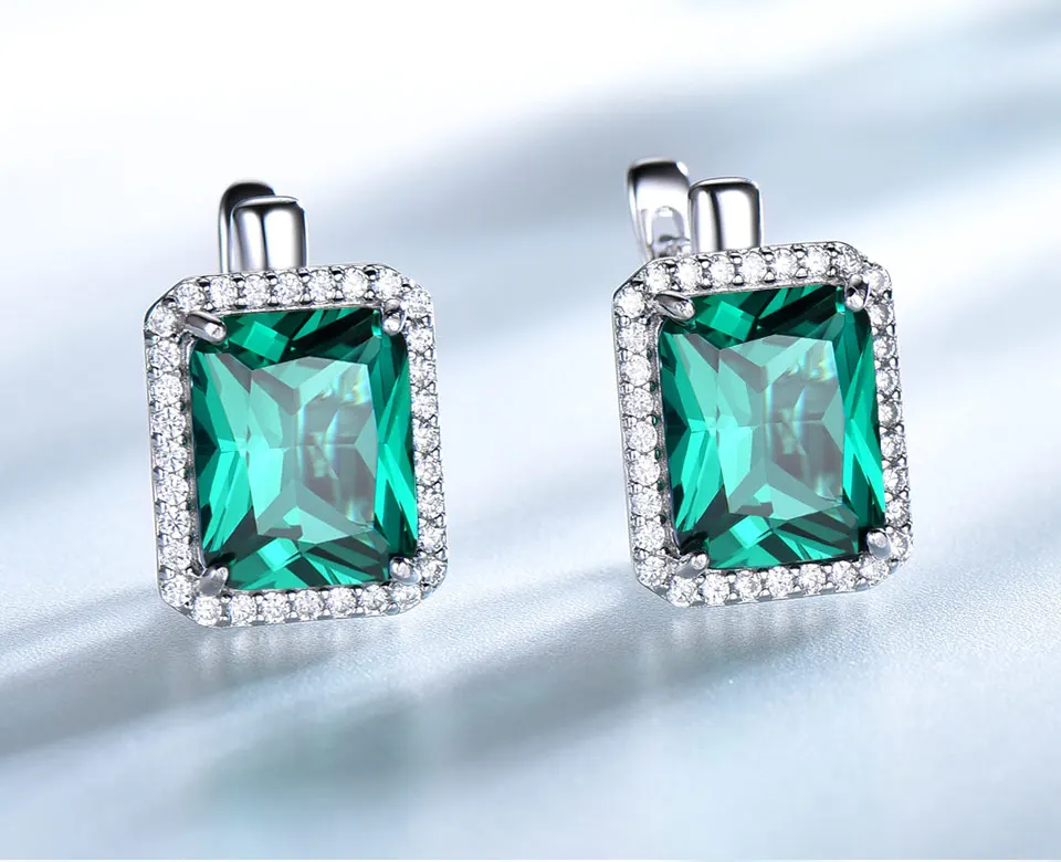 UMCHO-Emerald-925-sterling-silver-clip-earrings-for-women-EUJ082E-1-PC_03 - 