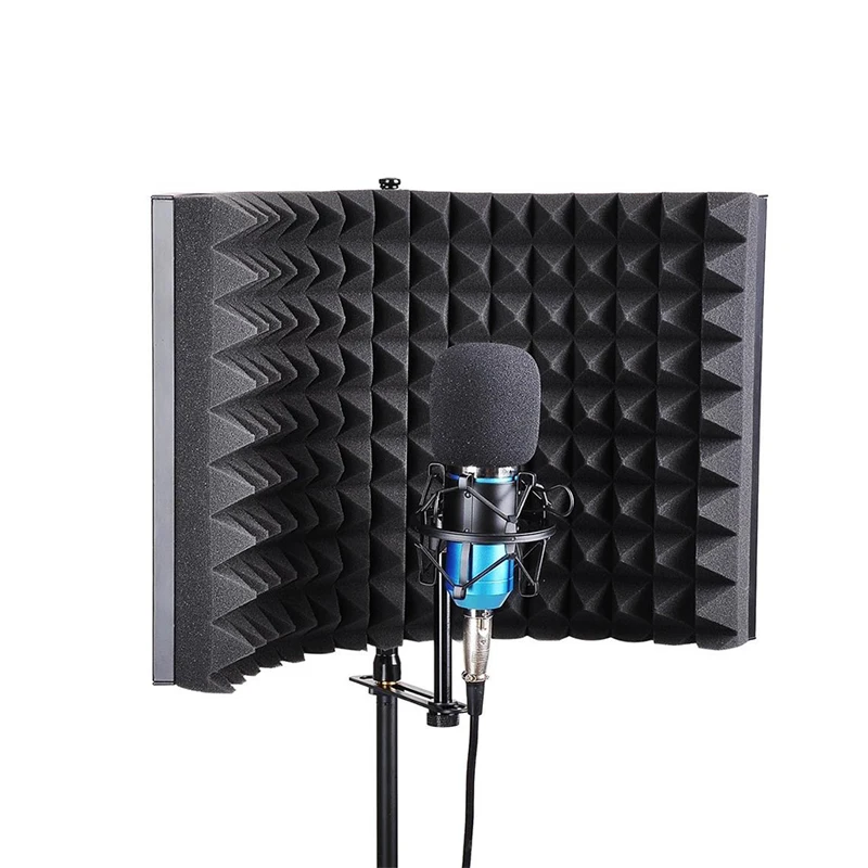 

Studio Microphone Isolation Shield Acoustic Recording Sound Absorber Foam Panel Soundproof Foam Acoustic Foam Panel