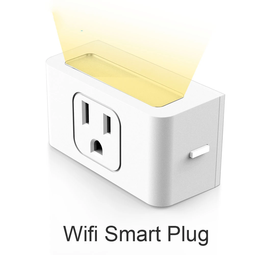 

MXQ wifi smart American standard plug socket with smart night light support Alexa Google voice control