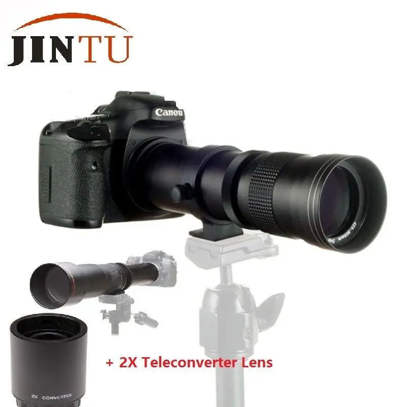 Acheter Andoer 2X objectif téléconvertisseur objectif de convertisseur de mise au point manuelle pour appareil photo 650-1300mm 500mm 420-800mm