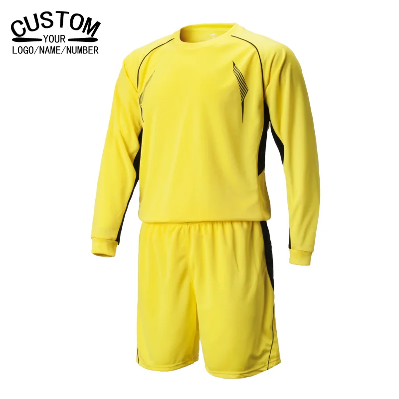 Professional custom Long Sleeve Mens Soccer Jersey Full Set Soccer Training Sports Breathable
