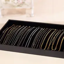 2 шт./лот ожерелье дисплей лоток черный бархат Jwelry коробка-Витрина Ожерелье держатель Организатор хранения данных