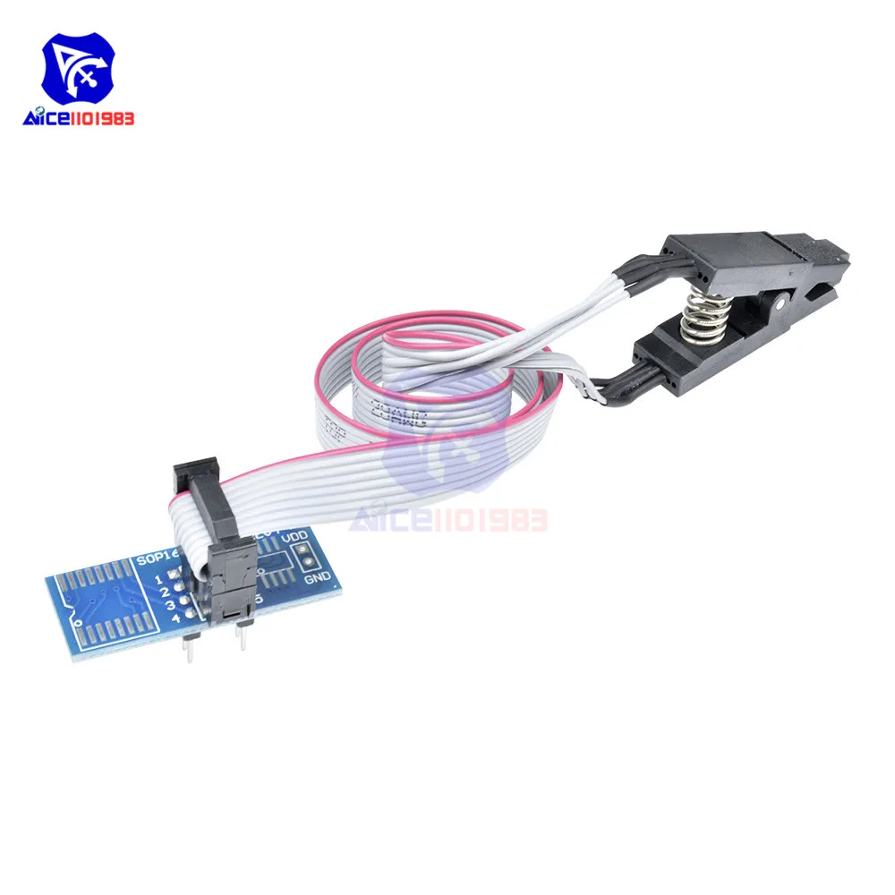 Test Clips Socket Adapter Programmer SOIC//SOP For Bios//24//25//93c Flash Durable
