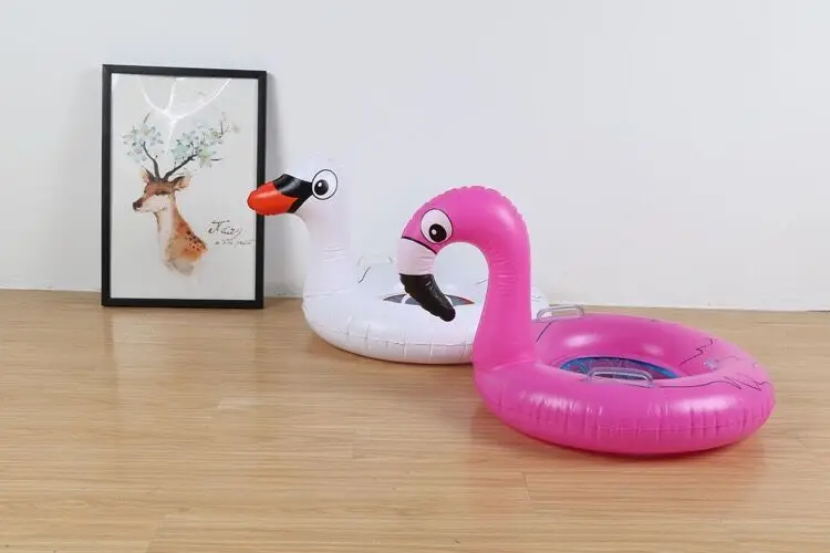 Бесплатный надувной ПВХ 70 см кольцо в виде фламинго с сеткой игрушки, детская игрушка бассейн обеденный стул младенец портативный игровой коврик