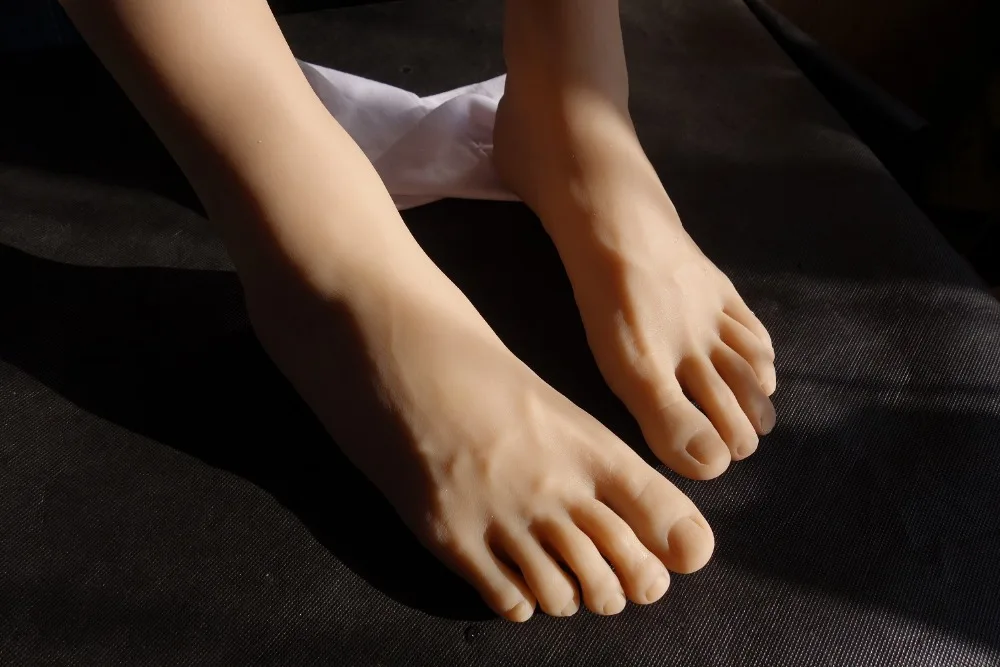 4401 Реалистичная одна пара силиконовые мужские ноги манекена, внутренняя кость внутри в натуральную величину поддельные модели ног