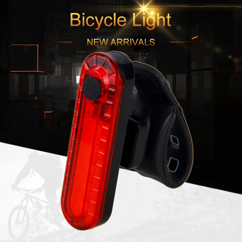 Красный 5 светодиодный USB Перезаряжаемые велосипед хвост светильник безопасности ночной езды Предупреждение задняя светильник 4 режима велосипедный фонарь со встроенным Батарея